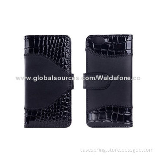 Leather Cases for iPhone 6 with Card Slots, Splicing Design